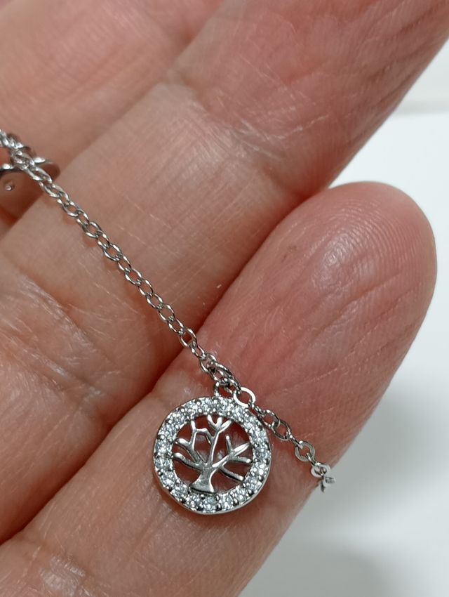Pulsera árbol de la vida plata de ley.