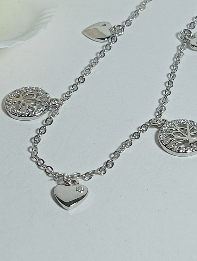 Pulsera árbol de la vida plata de ley.