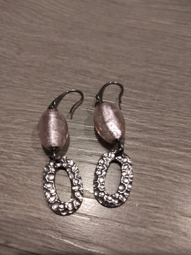 Pendientes rosa claro Lotus