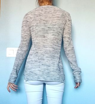 Jersey fino punto gris Pull & Bear