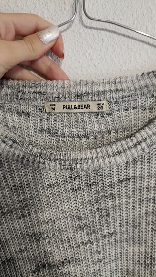 Jersey fino punto gris Pull & Bear
