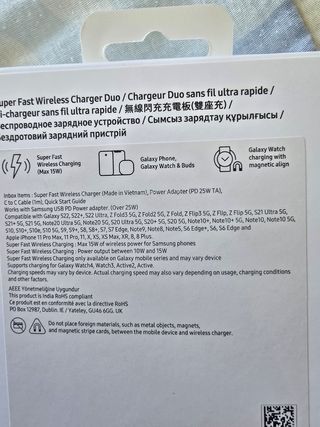 Samsung CargadorSuper Fast Wireless charger Duo