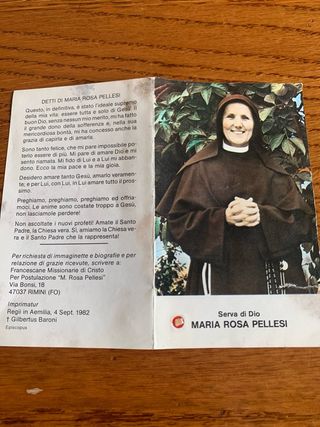Reliquia Serva Maria Rosa Pellesi 