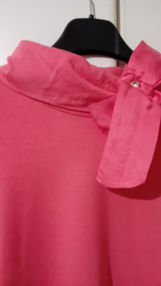 Maglia con fiocco in raso