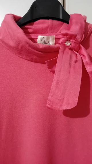 Maglia con fiocco in raso