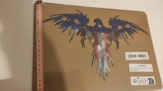 Aquila bandiera americana in metallo