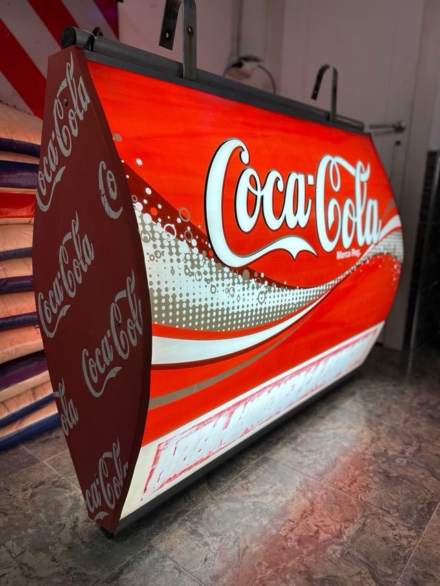 CARTEL ANTIGUO LUMINOSO COCA COLA
