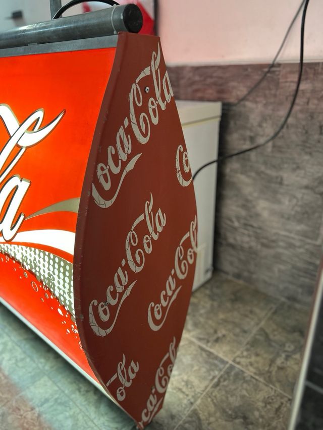 CARTEL ANTIGUO LUMINOSO COCA COLA