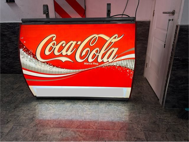CARTEL ANTIGUO LUMINOSO COCA COLA