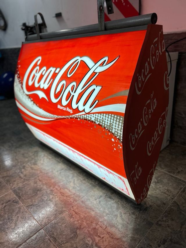 CARTEL ANTIGUO LUMINOSO COCA COLA