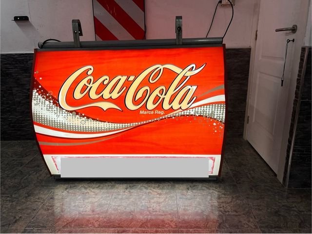 CARTEL ANTIGUO LUMINOSO COCA COLA