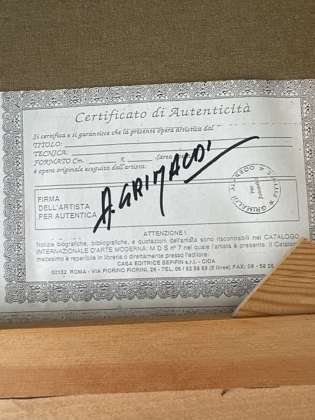 Bellissimo quadro di A. Grimaldi