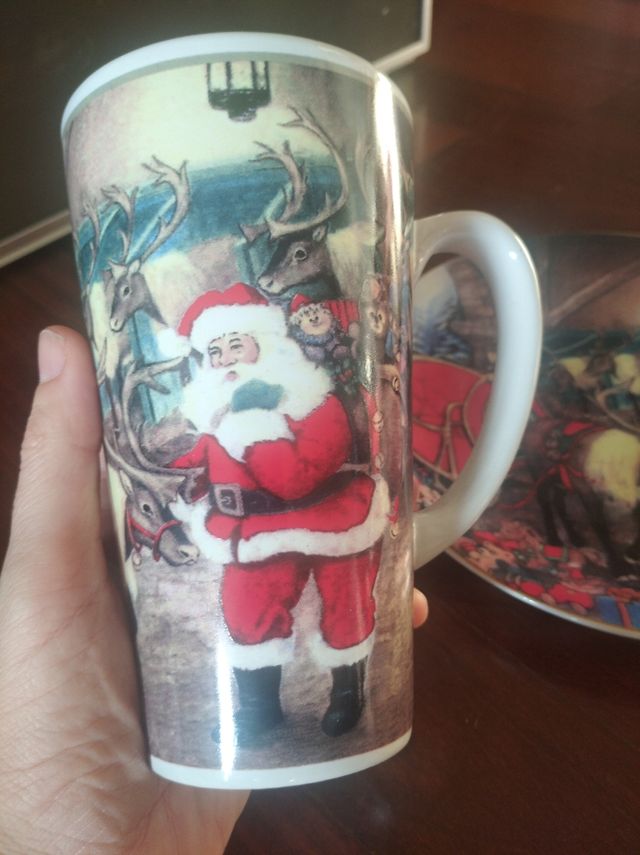 Tazza e piatto Babbo Natale