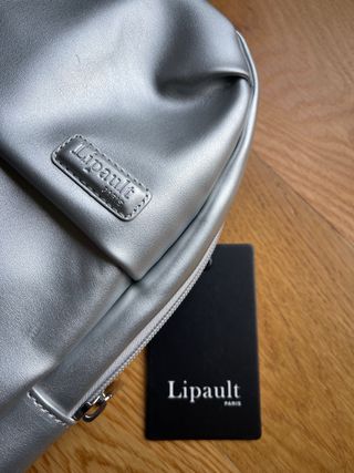 Mochila Lipault gris metalizada