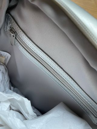 Mochila Lipault gris metalizada
