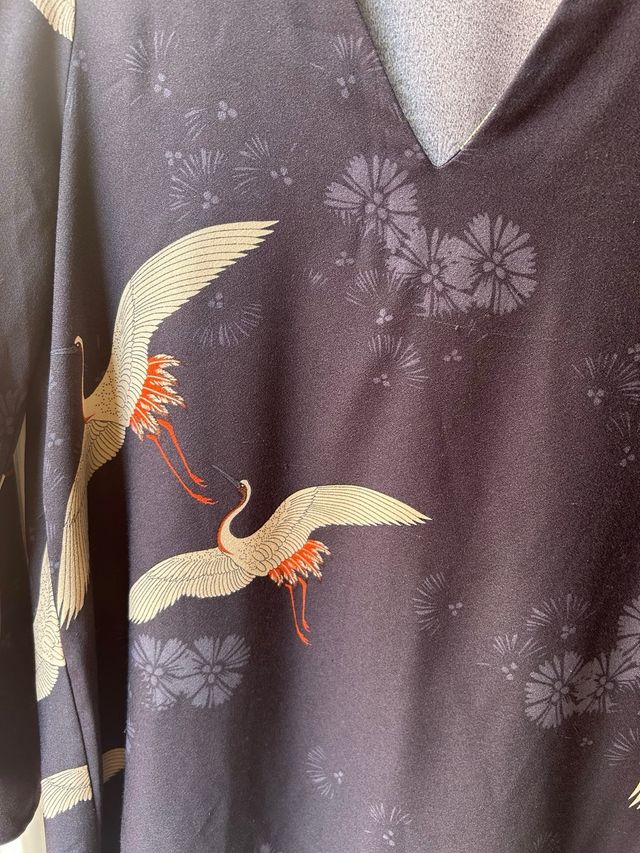 Elegante vestido Pajaros Mango