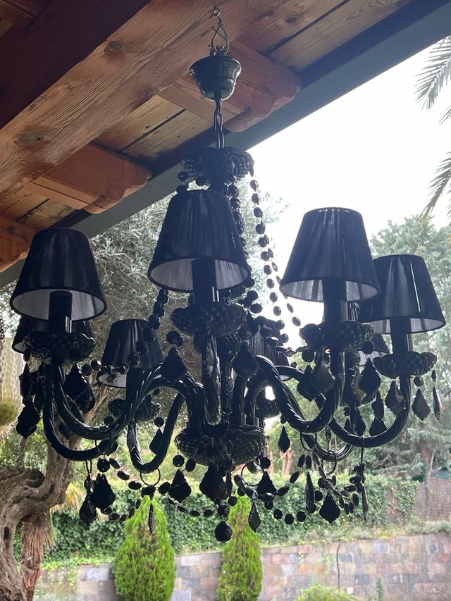 Lampara cristal 8 brazos