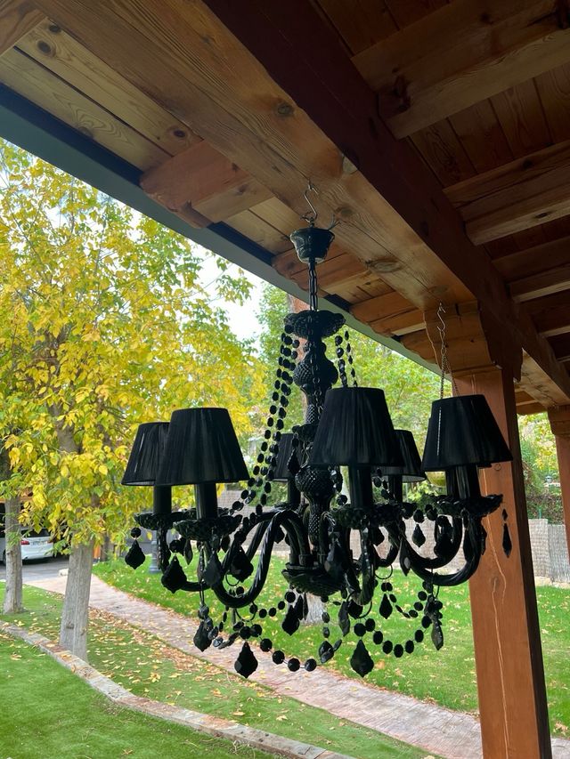 Lampara cristal 8 brazos