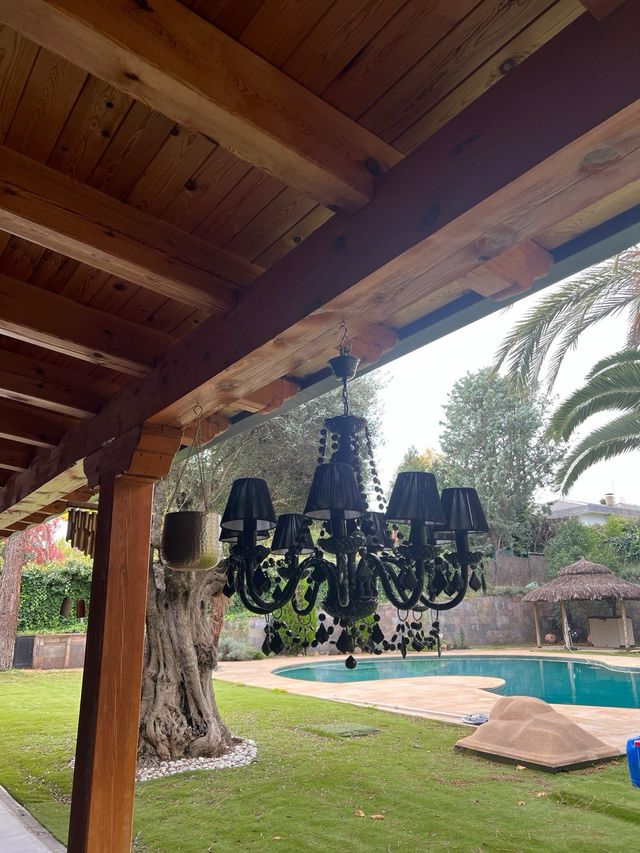 Lampara cristal 8 brazos