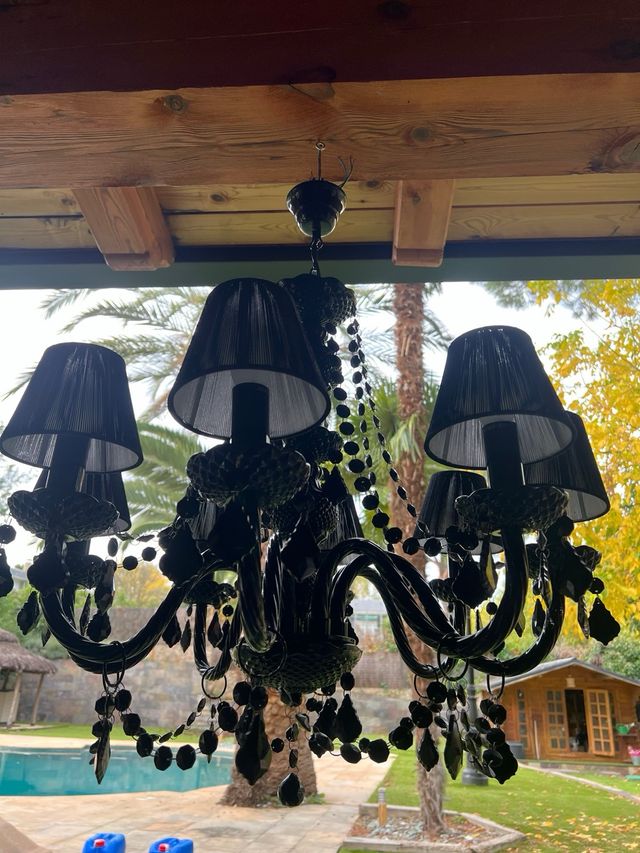 Lampara cristal 8 brazos