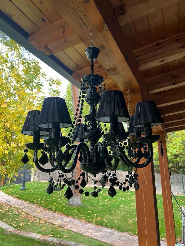 Lampara cristal 8 brazos