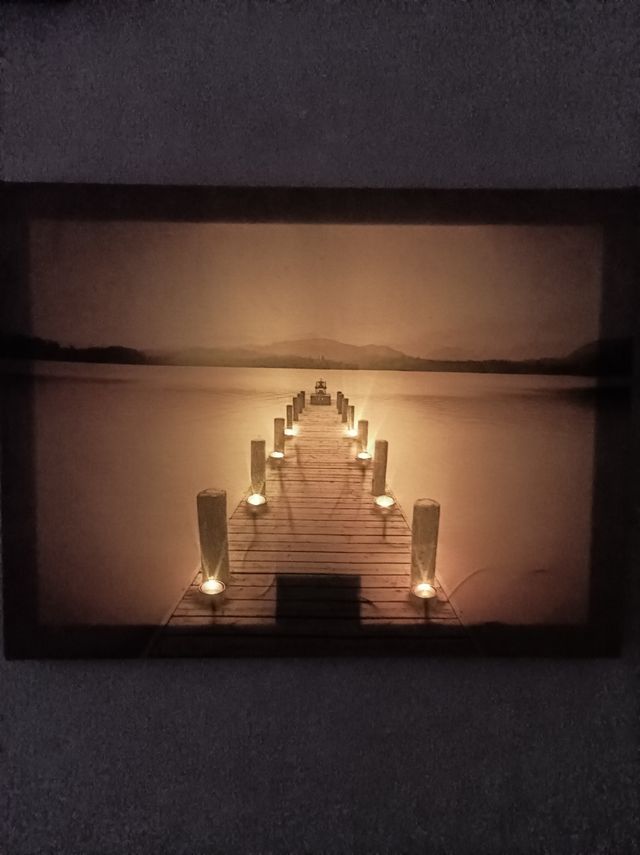 Quadro moderno pontile nel lago