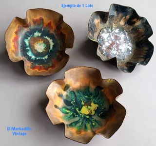 Ceniceros antiguos metal esmaltado