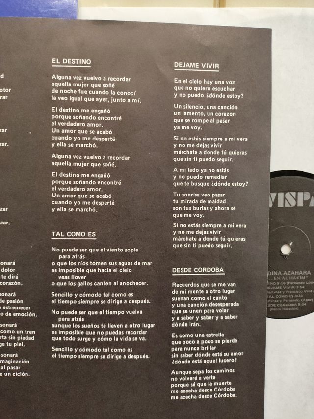 Disco vinilo Medina Azahara.