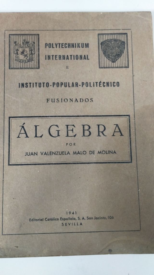 Libro de álgebra de 1941