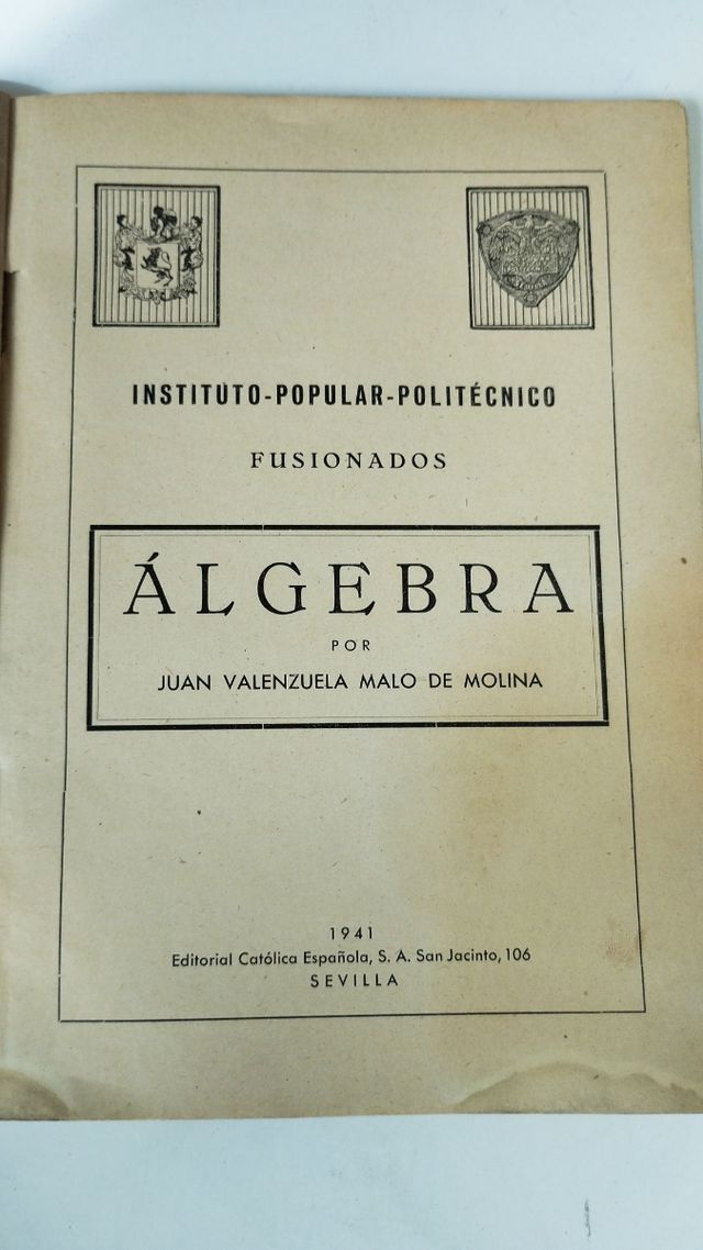 Libro de álgebra de 1941