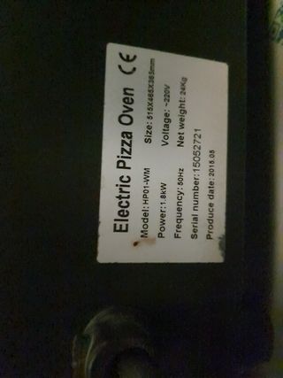 Mini horno pizza eléctrico