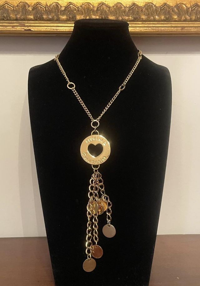 Bellissima collana BLUMARINE in metallo dorato