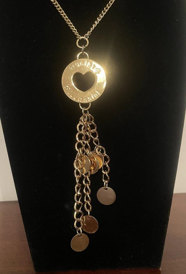 Bellissima collana BLUMARINE in metallo dorato