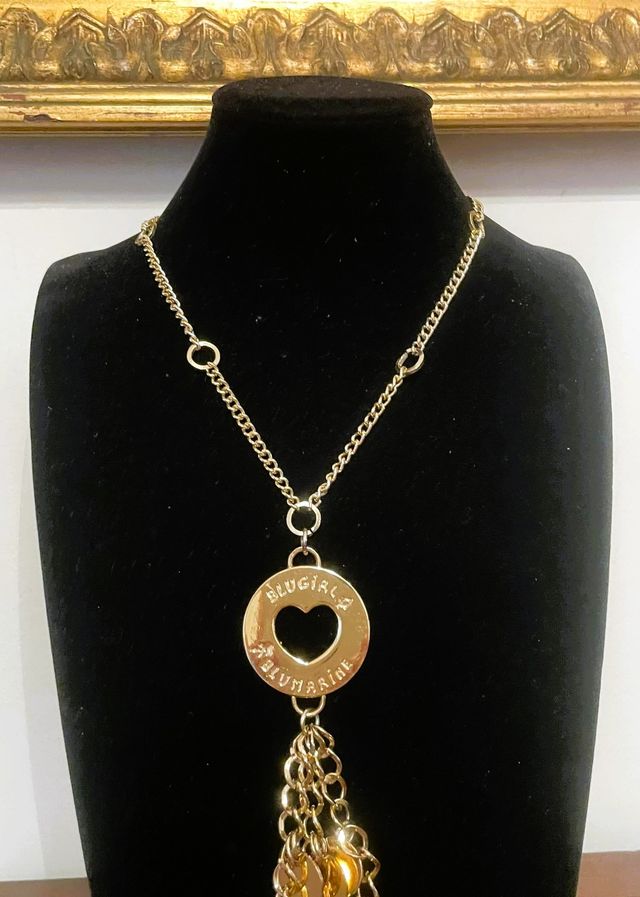 Bellissima collana BLUMARINE in metallo dorato