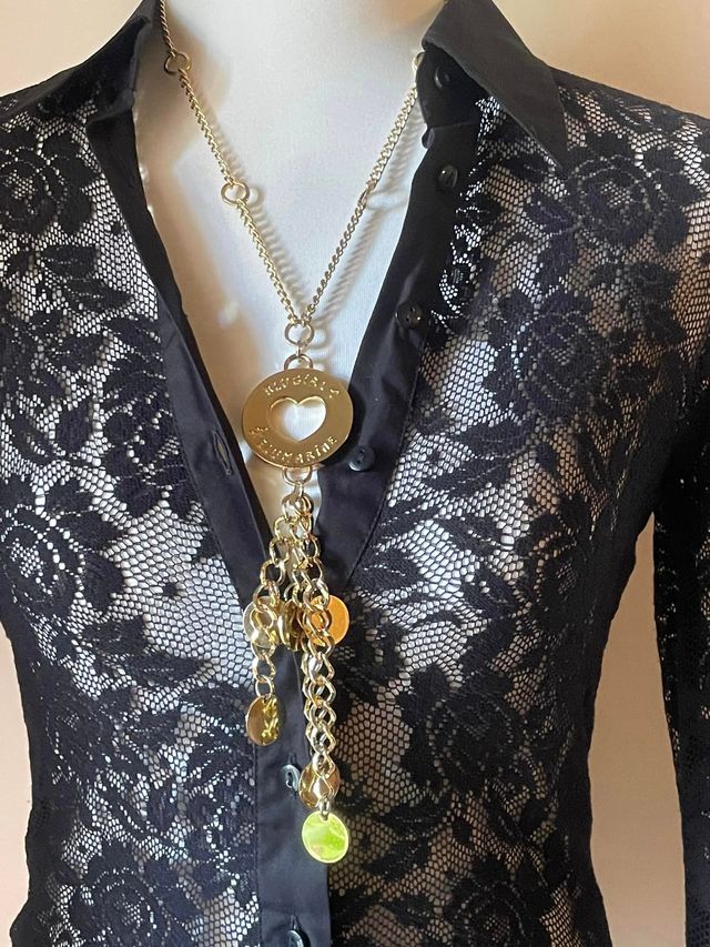 Bellissima collana BLUMARINE in metallo dorato