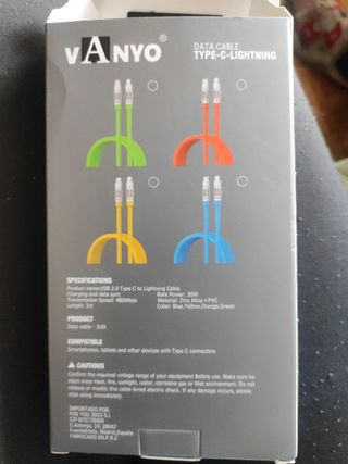 Cable usb de carga