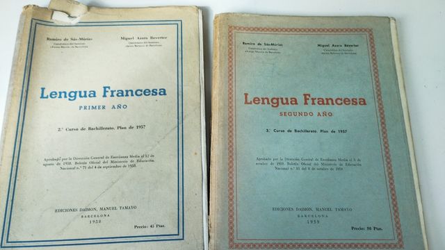Lengua Francesa de bachillerato 1958