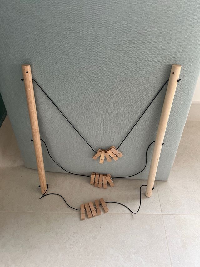 Colgador fotos con pinzas