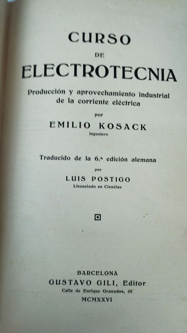 Libro electrotecnia de 1926