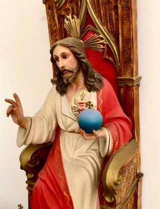 Escultura Olot Sagrado Corazón de Jesús grande.