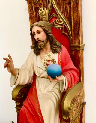 Escultura Olot Sagrado Corazón de Jesús grande.