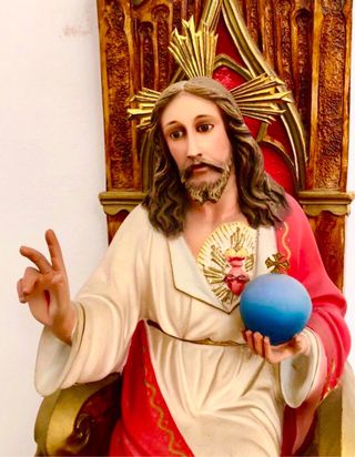 Escultura Olot Sagrado Corazón de Jesús grande.
