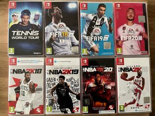 Juegos Nintendo Switch Nba 2k, Fifa y Tennis Wordl