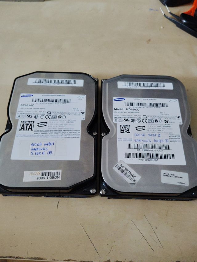 PACK DE 2 DISCOS DUROS DE 160 GB