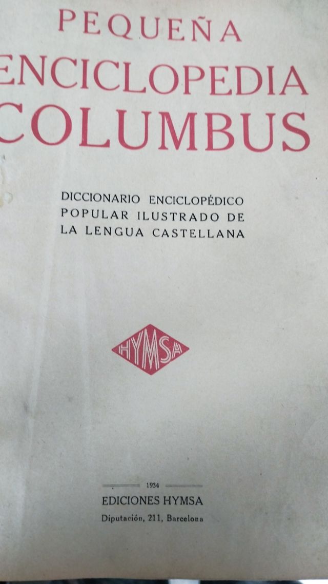 Enciclopedia Columbus de 1934