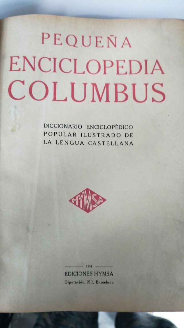 Enciclopedia Columbus de 1934