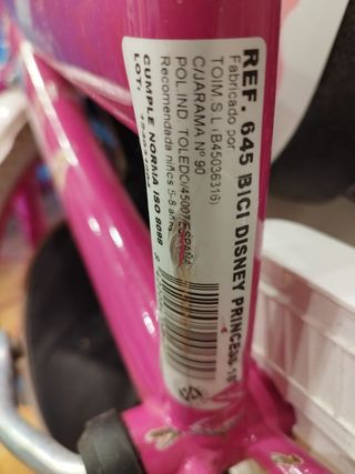 Bicicleta Princesas Disney 16 pulgadas