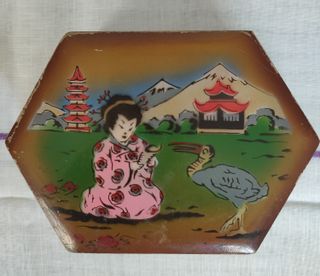 Caja joyero vintage exagonal