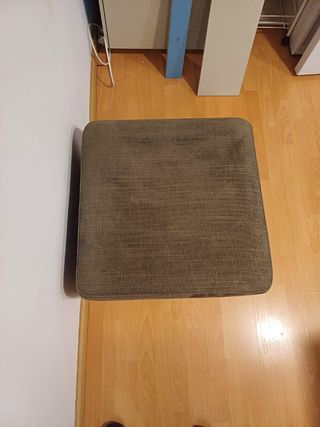 Puff de sofá tela Monet gris usado IKEA