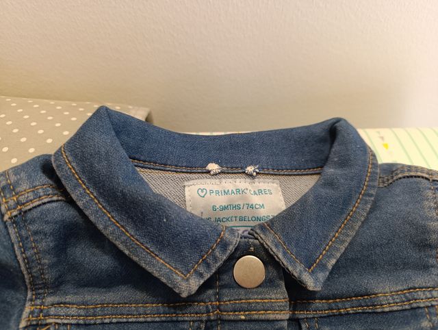 Cazadora vaquera bebe 6 a 9 meses